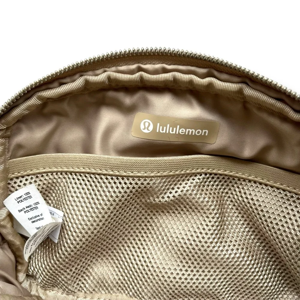Lululemon Everywhere Fleece Belt Bag In Natural Ivory/ Trench Fanny Pack